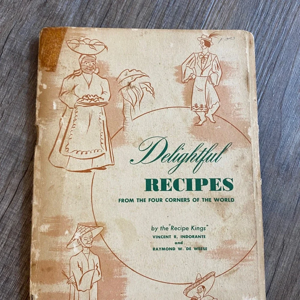 Vintage Delightful Recipes Four Corners of the World Cookbook Recipe Kings VTG‎